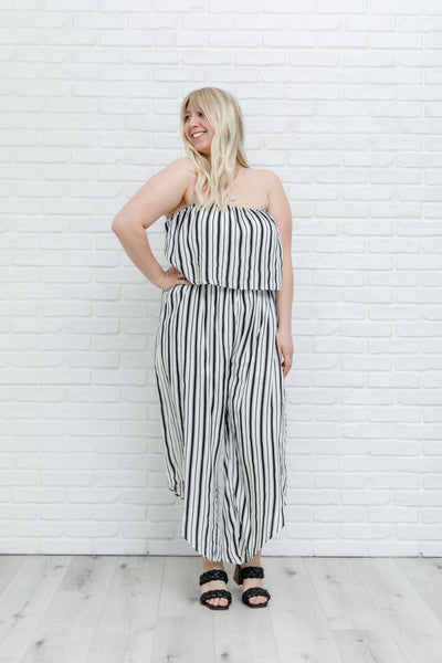 Modern Stripes Sleeveless Jumpsuit