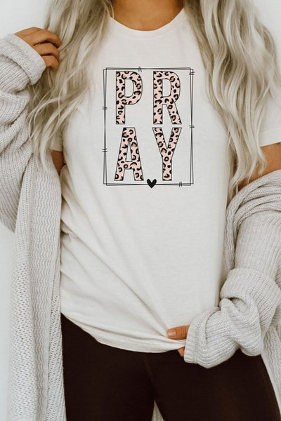 Leopard Pray Graphic Tee