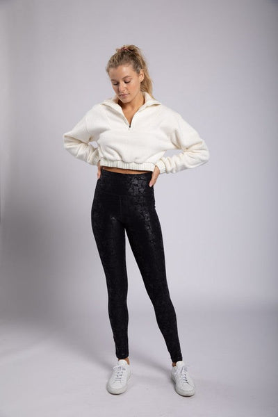 Crackle Glaze Foil Highwaist Leggings