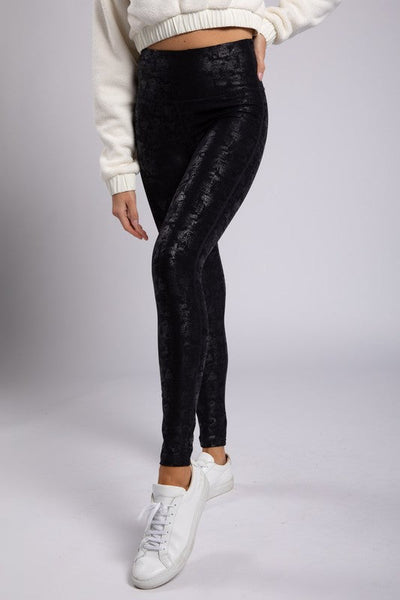 Crackle Glaze Foil Highwaist Leggings