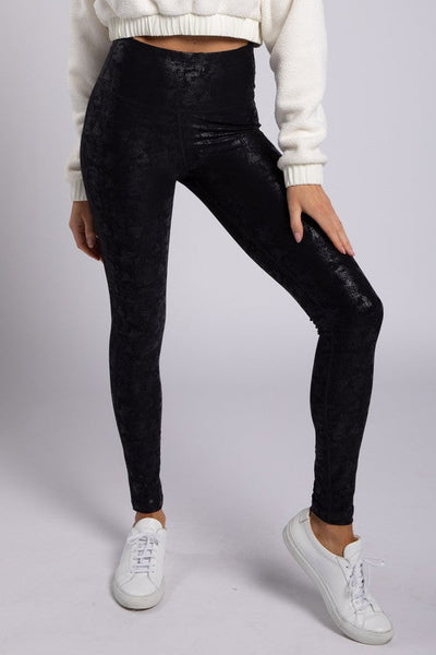 Crackle Glaze Foil Highwaist Leggings