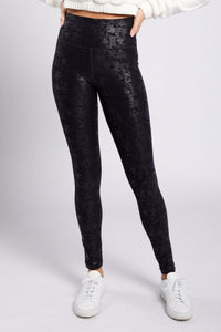 Crackle Glaze Foil Highwaist Leggings