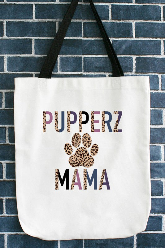 Leopard Pupperz Mama Graphic Tote Bag