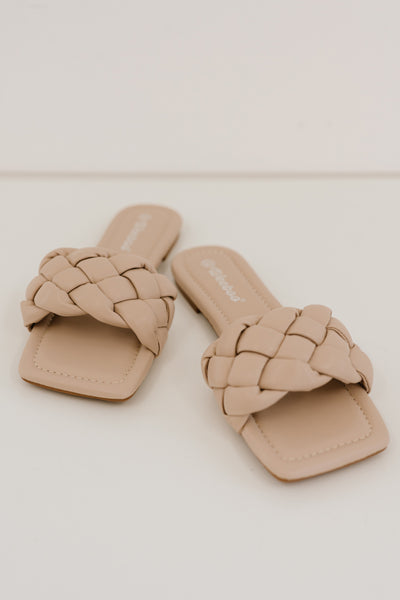 Weeboo Cakewalk Woven Square Toe Slides