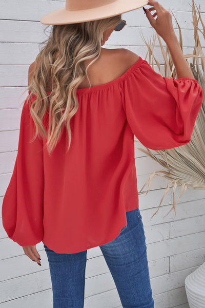 Off-Shoulder Balloon Sleeve Top