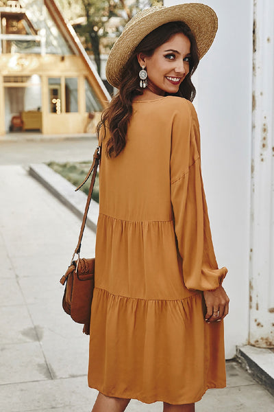 Long Sleeve Casual Tunic Dresses