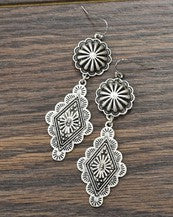 Silver wire southwestern Earrings