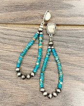 Natural Gemstone Navajo Earrings