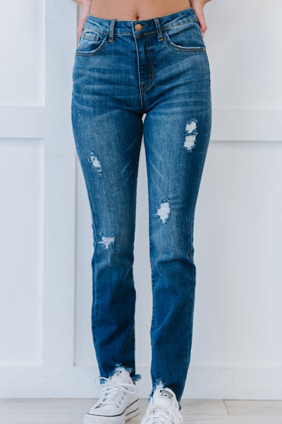 RISEN Traveler Full Size Run High-Waisted Straight Jeans