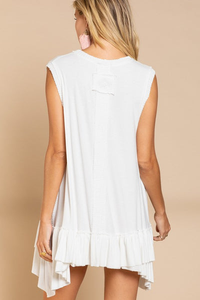 Sleeveless Ruffle Hem Dress