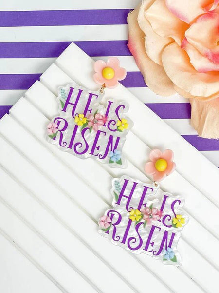 PREORDER: He Is Risen Acrylic Dangle Earrings