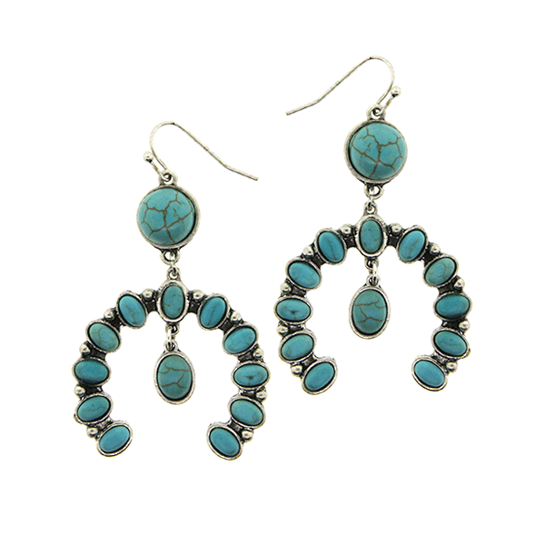 Navajo squash drop stone turquoise earrings