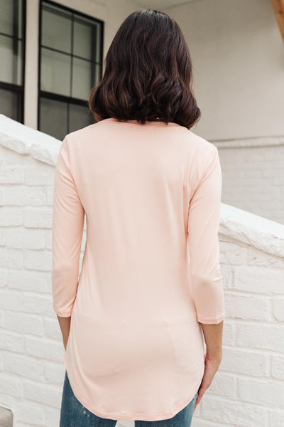 Perfect V Neck in Blush