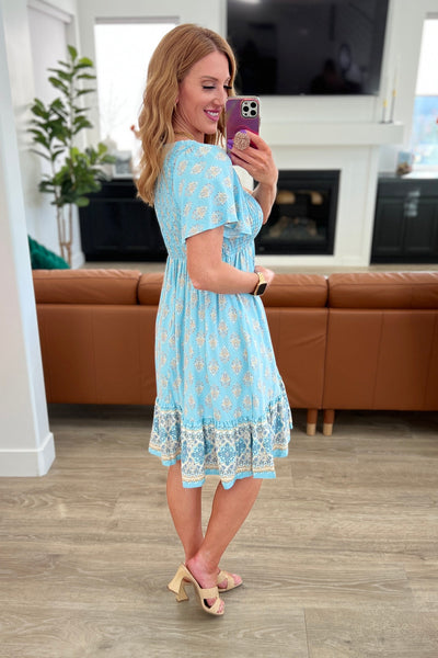 Take Me With You Border Print Dress