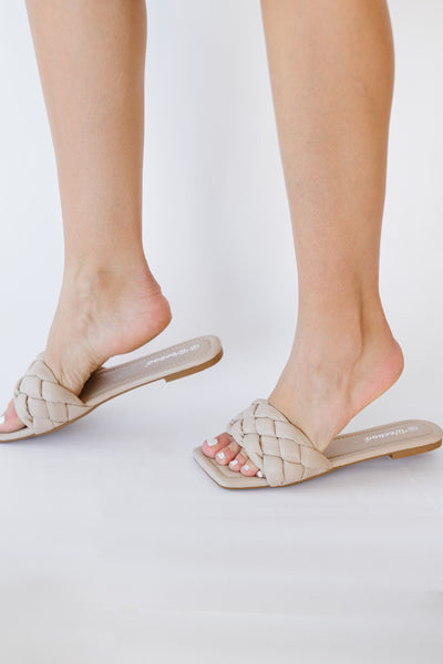 Weeboo Cakewalk Woven Square Toe Slides