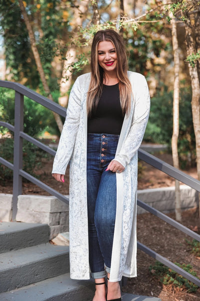 Velvet Duster White