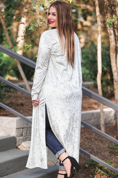 Velvet Duster White