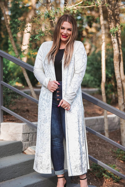 Velvet Duster White