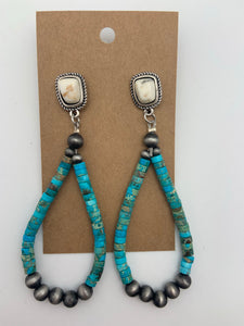 Natural Gemstone Navajo Earrings