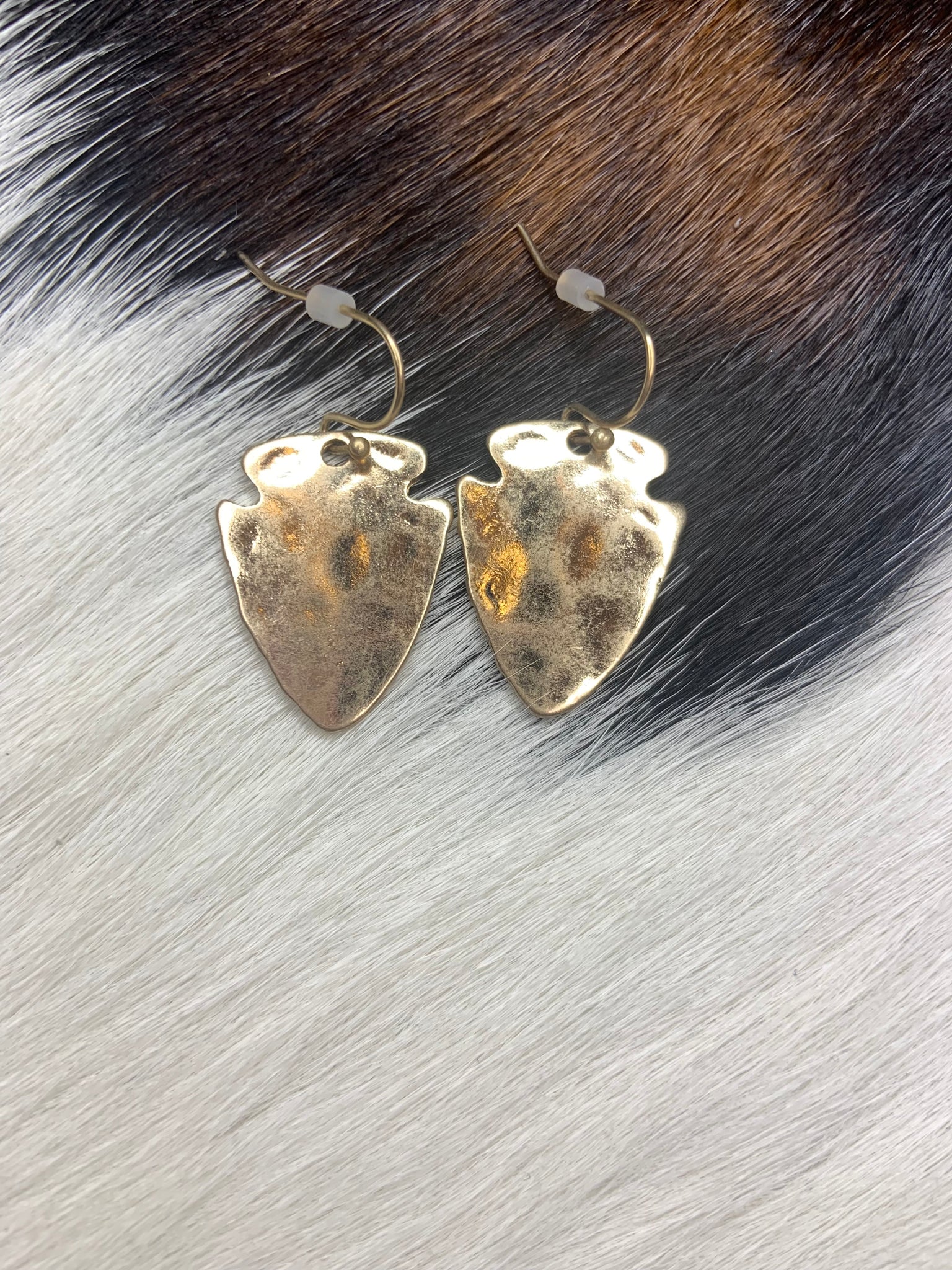 Gold Arrowhead Dangle Earrings